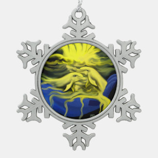 Dolphin-Liebe Schneeflocken Zinn-Ornament