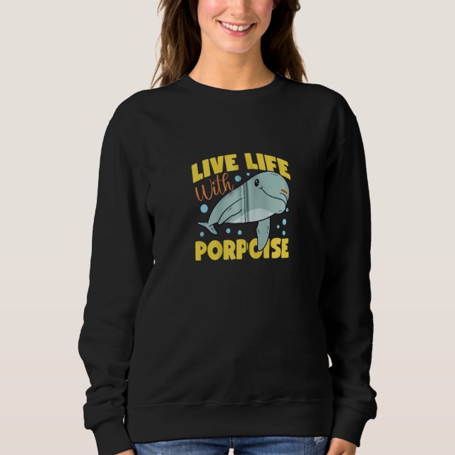 Dolphin Live Life With Porpoise Zip Hoodie (Vorderseite)