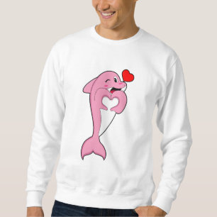 Dolphin Love Heart Sweatshirt