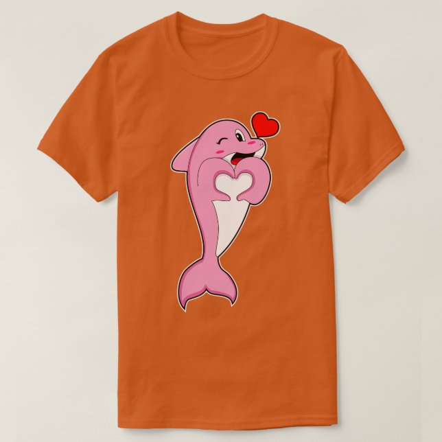 Dolphin Love Heart T-Shirt (Design vorne)