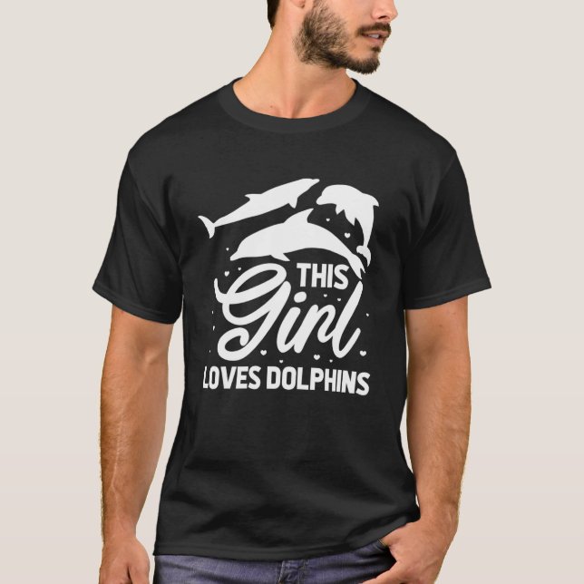 Dolphin Lover Niedlich Dieses Mädchen Lieben Delph T-Shirt (Vorderseite)