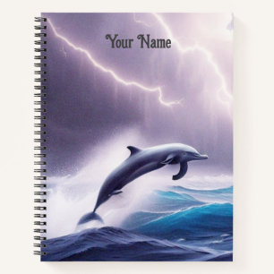 Dolphin Magic in einem Sturmmeer: Eine faszinieren Notizbuch