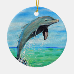 Dolphin-Malerei Keramik Ornament