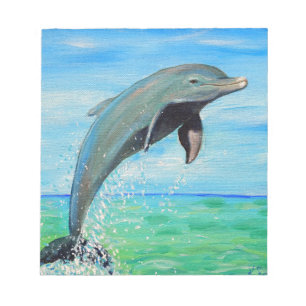 Dolphin-Malerei Notizblock