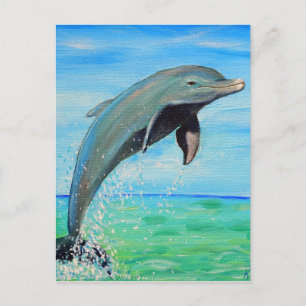 Dolphin-Malerei Postkarte