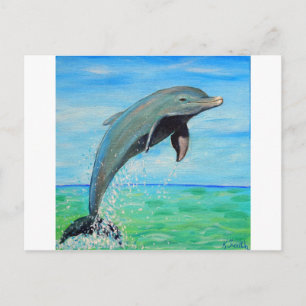 Dolphin-Malerei Postkarte