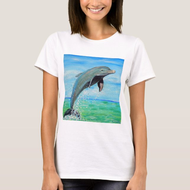 Dolphin-Malerei T-Shirt (Vorderseite)