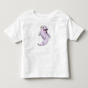 Dolphin mit Daisy-Blume Kleinkind T-shirt