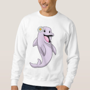 Dolphin mit Daisy-Blume Sweatshirt