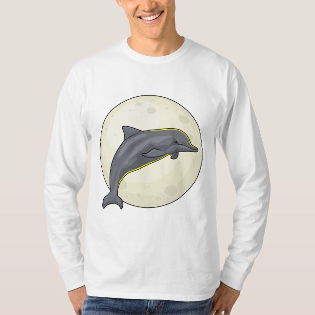 Dolphin mit dem Mond T-Shirt (Vorderseite)