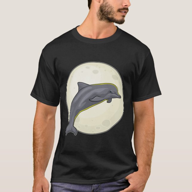 Dolphin mit dem Mond T-Shirt (Vorderseite)