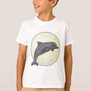 Dolphin mit dem Mond T-Shirt