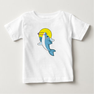 Dolphin mit Fitness-Reifen Baby T-shirt