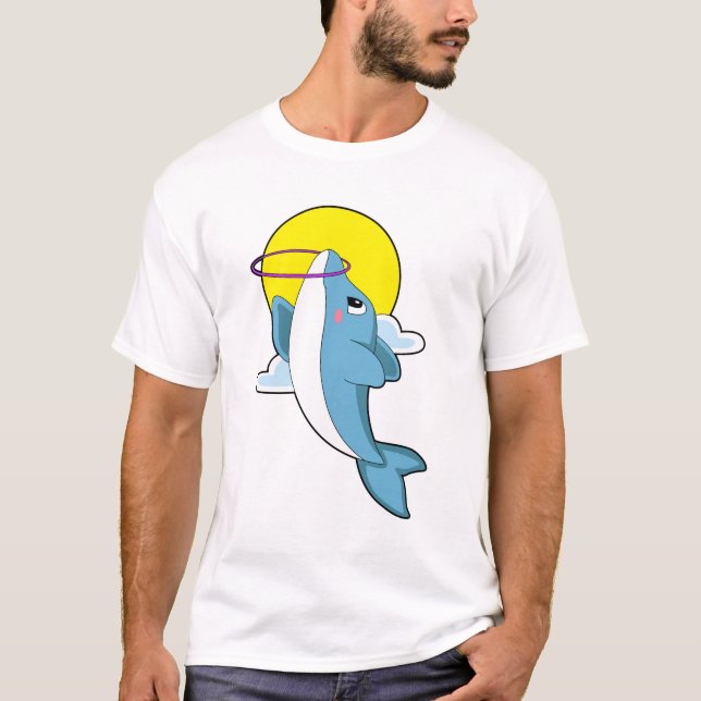 Dolphin mit Fitness-Reifen T-Shirt (Vorderseite)