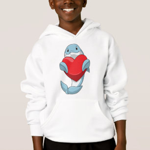 Dolphin mit Herz Hoodie