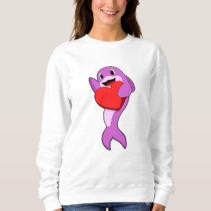 Dolphin mit Herz Sweatshirt