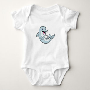 Dolphin mit Kaffee-Cup Baby Strampler