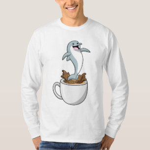 Dolphin mit Kaffee-Cup T-Shirt