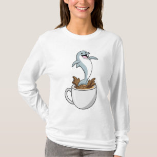Dolphin mit Kaffee-Cup T-Shirt