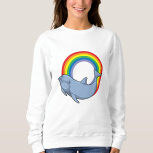 Dolphin mit Regenbogen Sweatshirt