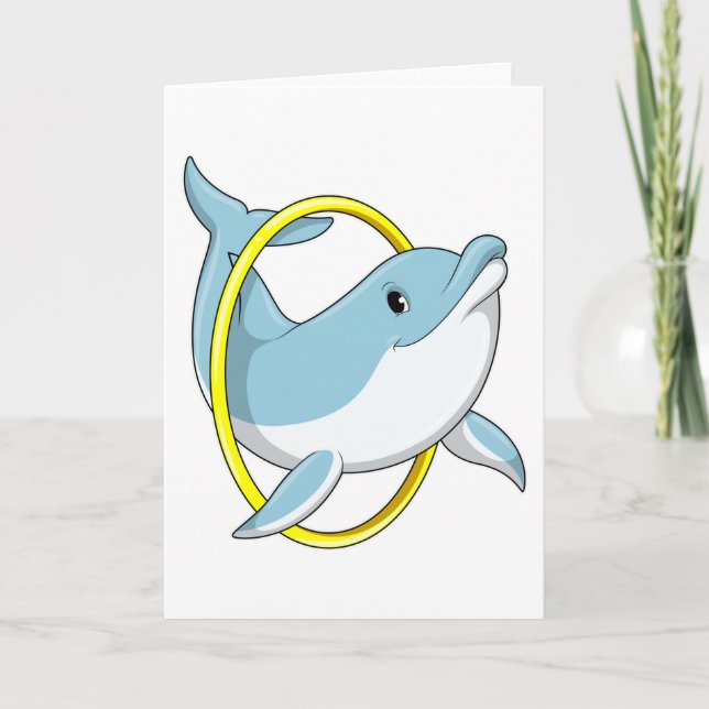Dolphin mit Ring Karte (Vorderseite)