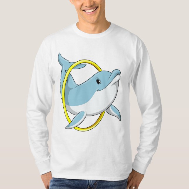 Dolphin mit Ring T-Shirt (Vorderseite)
