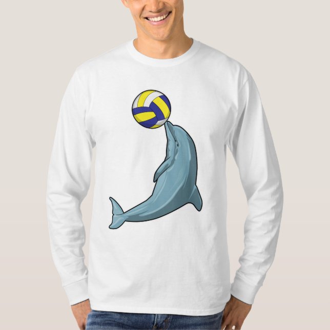 Dolphin mit Volleyball T-Shirt (Vorderseite)
