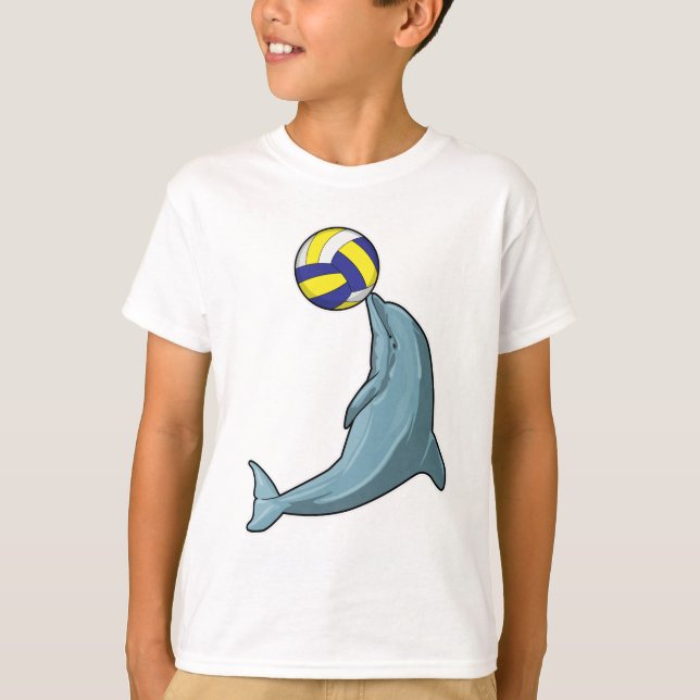 Dolphin mit Volleyball T-Shirt (Vorderseite)