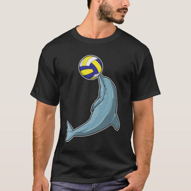 Dolphin mit Volleyball T-Shirt (Vorderseite)
