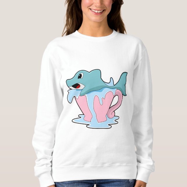 Dolphin mit Wasserball.PNG Sweatshirt (Vorderseite)