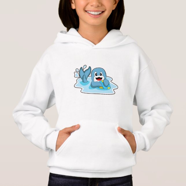 Dolphin mit Wasserpolo Hoodie (Vorderseite)