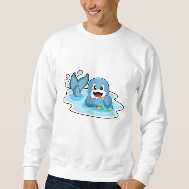 Dolphin mit Wasserpolo Sweatshirt (Vorderseite)
