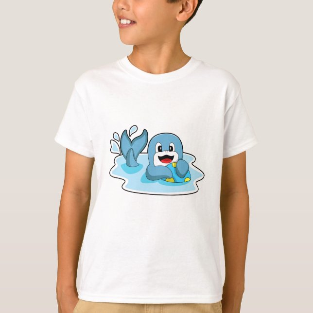 Dolphin mit Wasserpolo T-Shirt (Vorderseite)