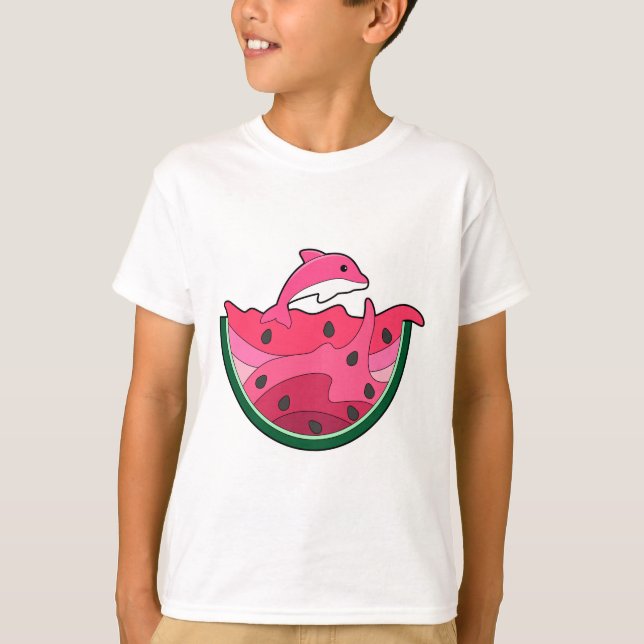 Dolphin mit Watermelon T-Shirt (Vorderseite)