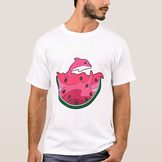 Dolphin mit Watermelon T-Shirt (Vorderseite)