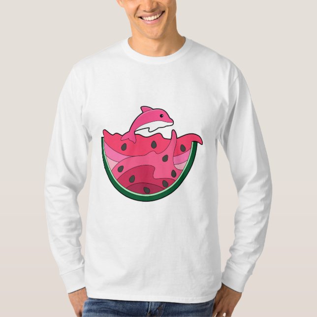 Dolphin mit Watermelon T-Shirt (Vorderseite)