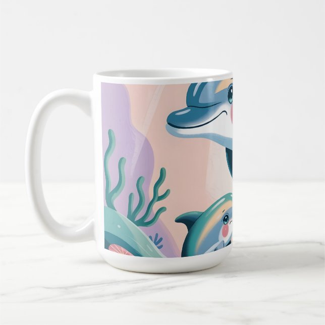 Dolphin Mom and Baby Kaffeetasse (Links)
