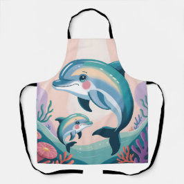 Dolphin Mom and Baby Schürze