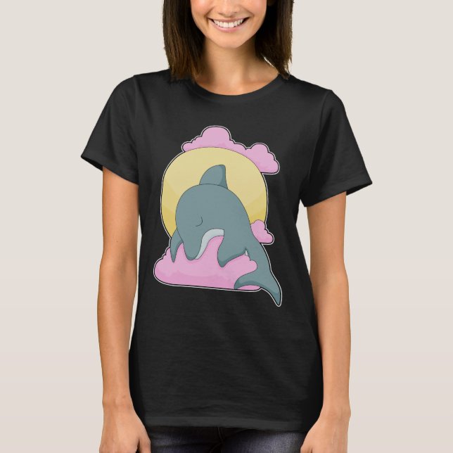 Dolphin Moon Clouds T-Shirt (Vorderseite)
