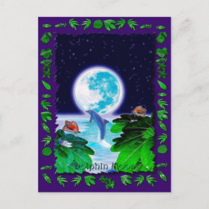 DOLPHIN MOON Paradise Art Series Postkarte