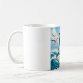 Dolphin Motif Tasse