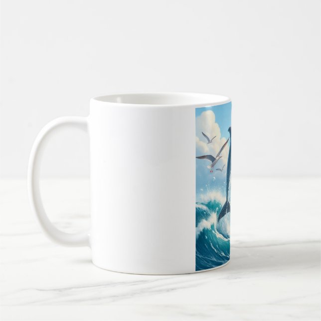 Dolphin Motif Tasse (Links)
