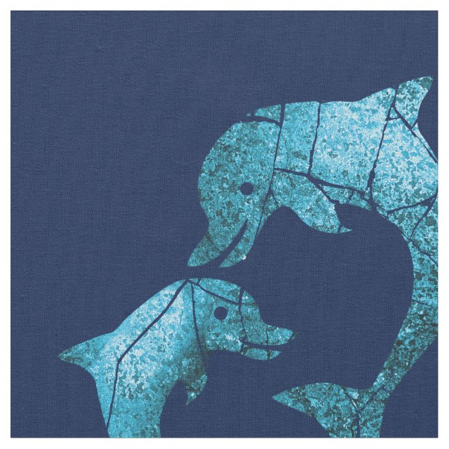 Dolphin-Muster Stoff (Nahaufnahme)