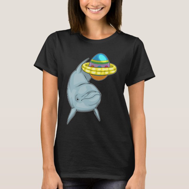 Dolphin Osterei Schwimmen T-Shirt (Vorderseite)