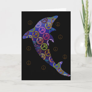 Dolphin Peace Donnerstag Grußkarte Karte