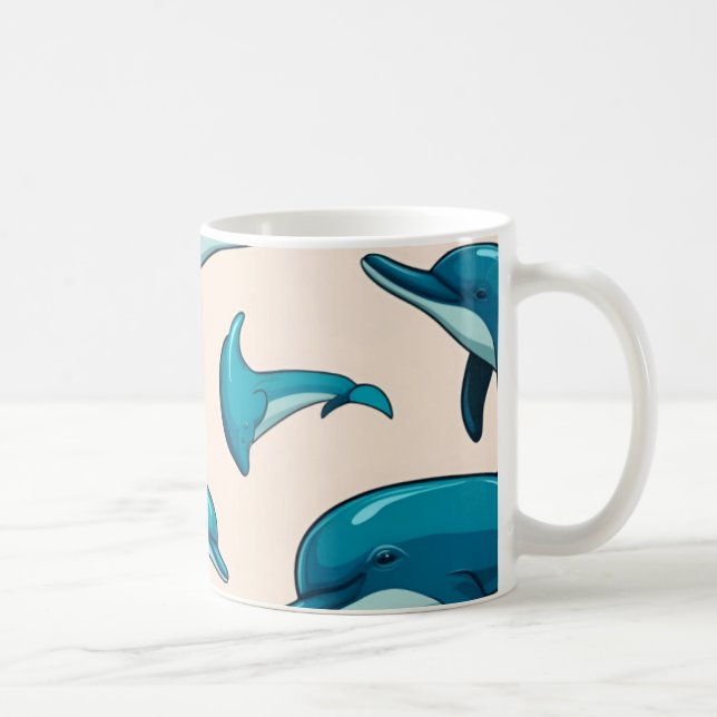 Dolphin Personalisiert Coffee Tasse* Kaffeetasse (Rechts)