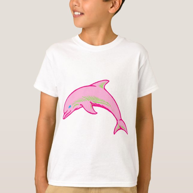Dolphin Pink & Green T-Shirt (Vorderseite)