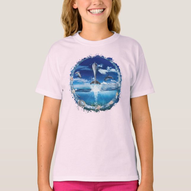 Dolphin Pod Cast Party T-Shirt (Vorderseite)