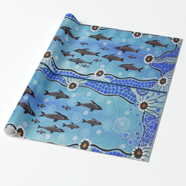 Dolphin Pod Wrapping Paper 1 Geschenkpapier (Ungerollt)