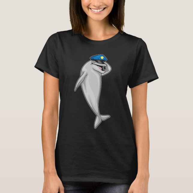 Dolphin-Polizist-Polizei T-Shirt (Vorderseite)